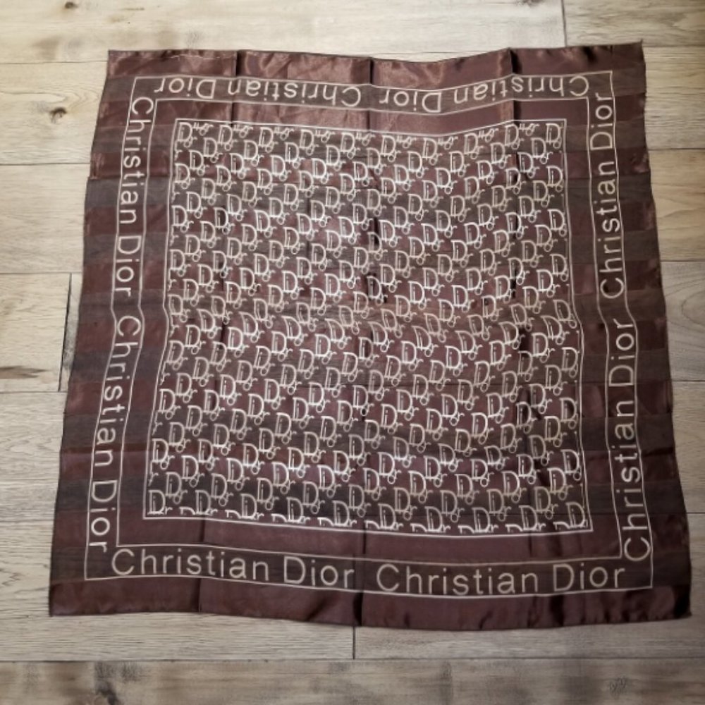 Dior Brown and Cream Scarf
